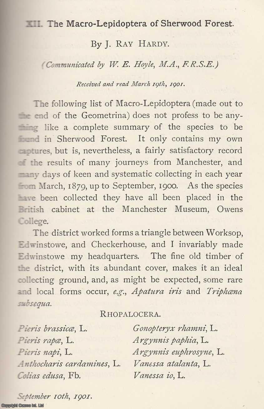 J. Ray Hardy - The Macro-Lepidoptera of Sherwood Forest. An original article from the Memoirs of the Literary and Philosophical Society of Manchester, 1901.