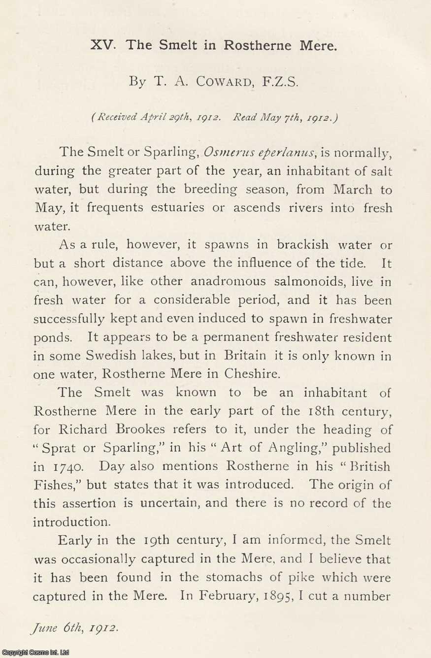 T. A. Coward - The Smelt in Rostherne Mere. An original article from the Memoirs of the Literary and Philosophical Society of Manchester, 1912.