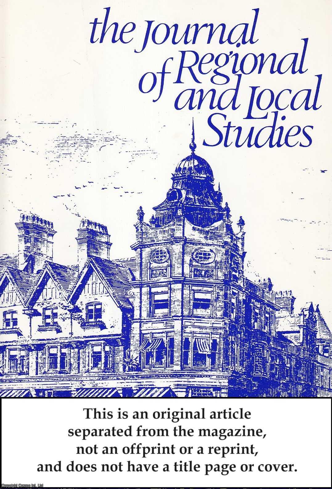 Barry Stapleton - Sources for The Demographic Study of a Local Community from The Sixteenth to The Mid Nineteenth Century. An original article from Journal of Regional & Local Studies, 1984.