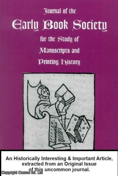David Cowling - Verbal and Visual Metaphors in The Cambridge Manuscript of The Douze Dames de Rhetorique (1463). An original article from The Journal of The Early Book Society for The Study of Manuscripts and Printing History, 2000.