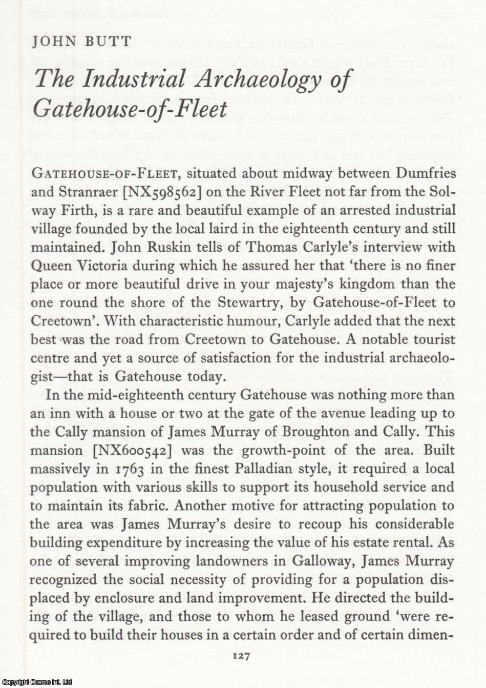 John Butt - The Industrial Archaeology of Gatehouse-of-Fleet. An original article from the Journal of Industrial Archaeology, 1966.
