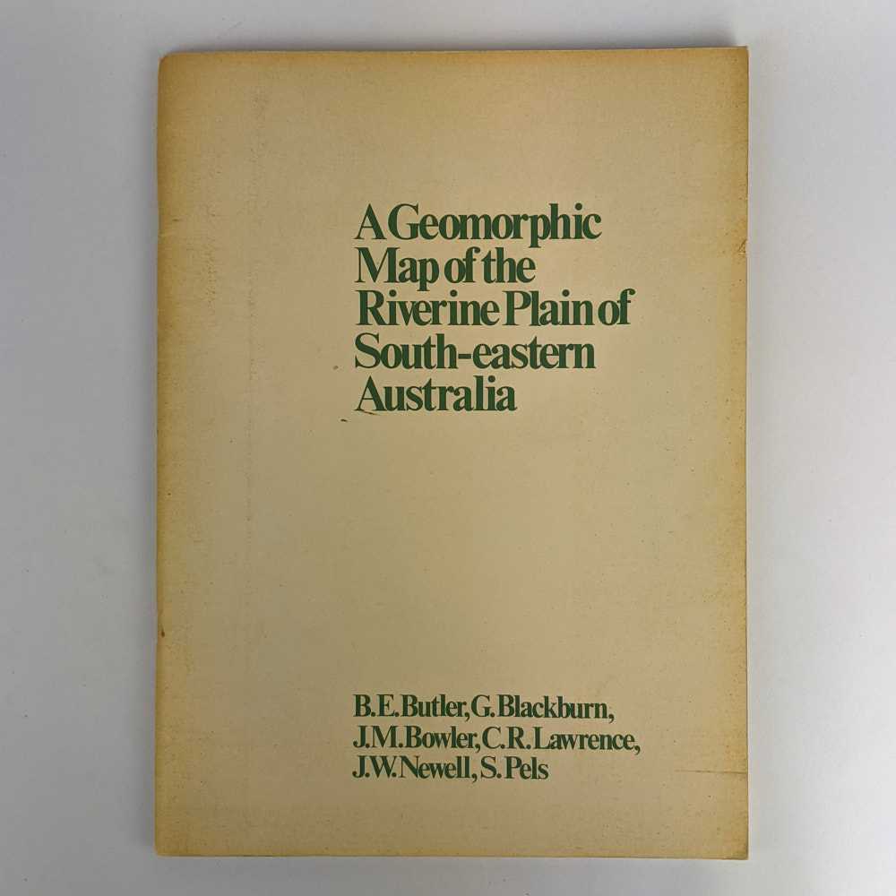 B. E. Butler; G. Blackburn; J. M. Bowler - A Geomorphic Map of the Riverine Plain of South-Eastern Australia