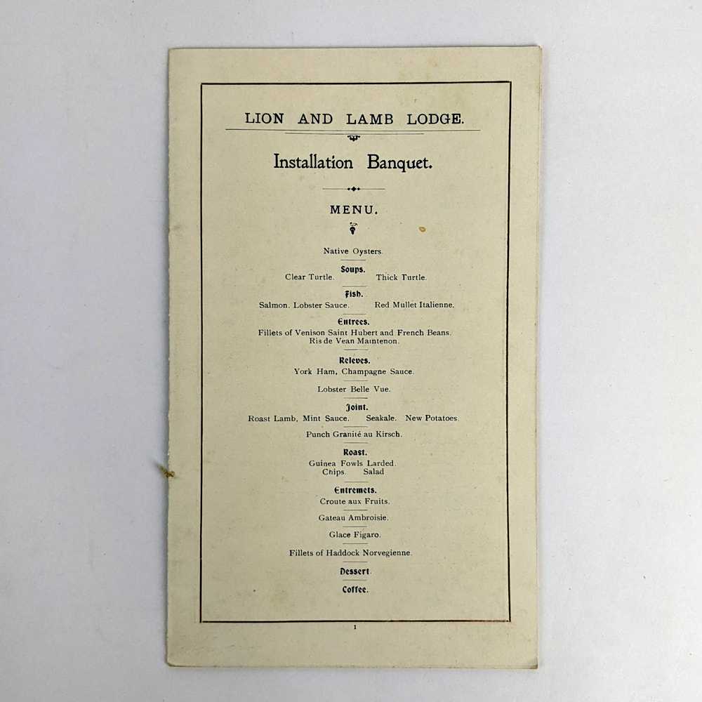 Lion and Lamb Lodge - Installation Banquet