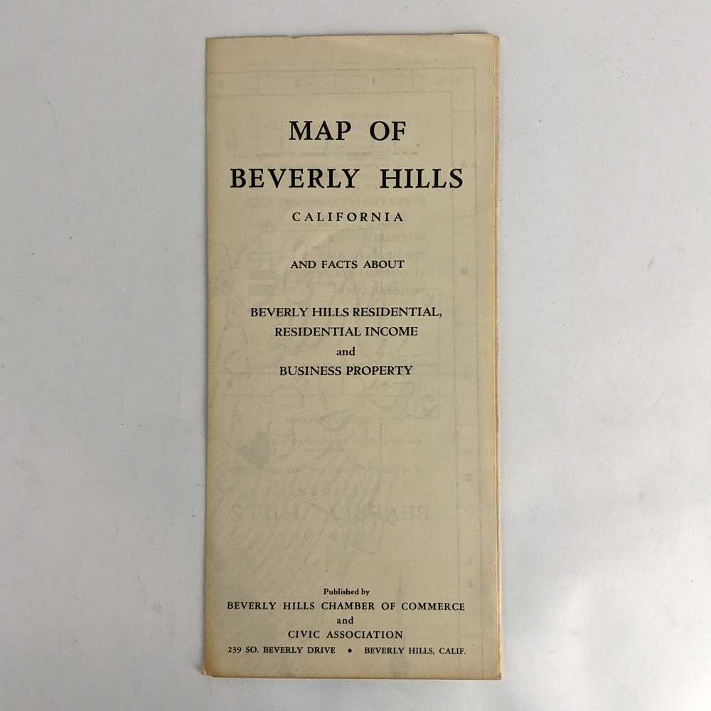 Beverly Hills Chamber of Commerce and Civic Association - Map of Beverly Hills, California, and Facts about Beverly Hills Residential, Residential Income and Business Property