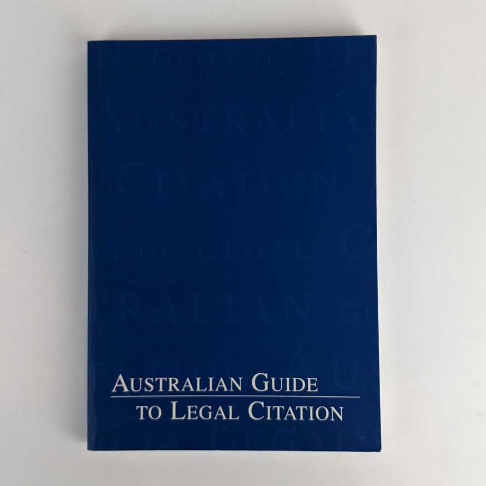 Melbourne University Law Review Association - Australian Guide To Legal Citation
