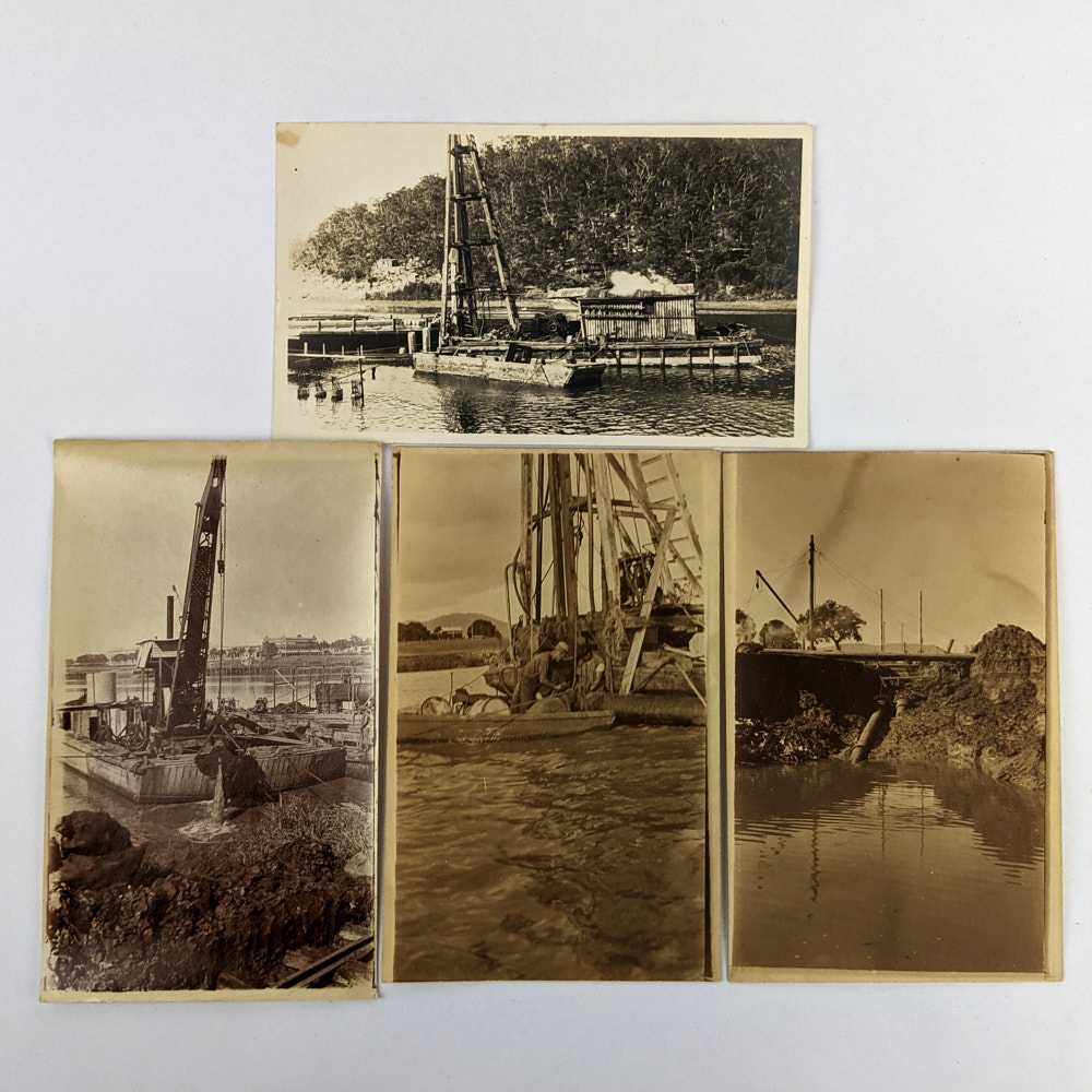 Anonymous - 4 Photographs Laying Water and Sewage Pipes, Rockhampton, Queensland