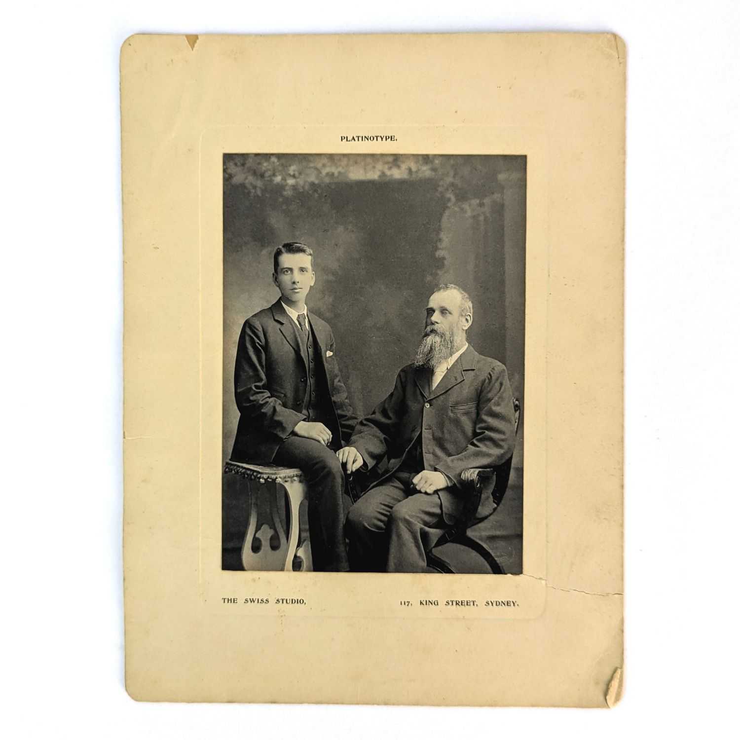 The Swiss Studio - Platinotype Portrait of a Father and Son, Sydney
