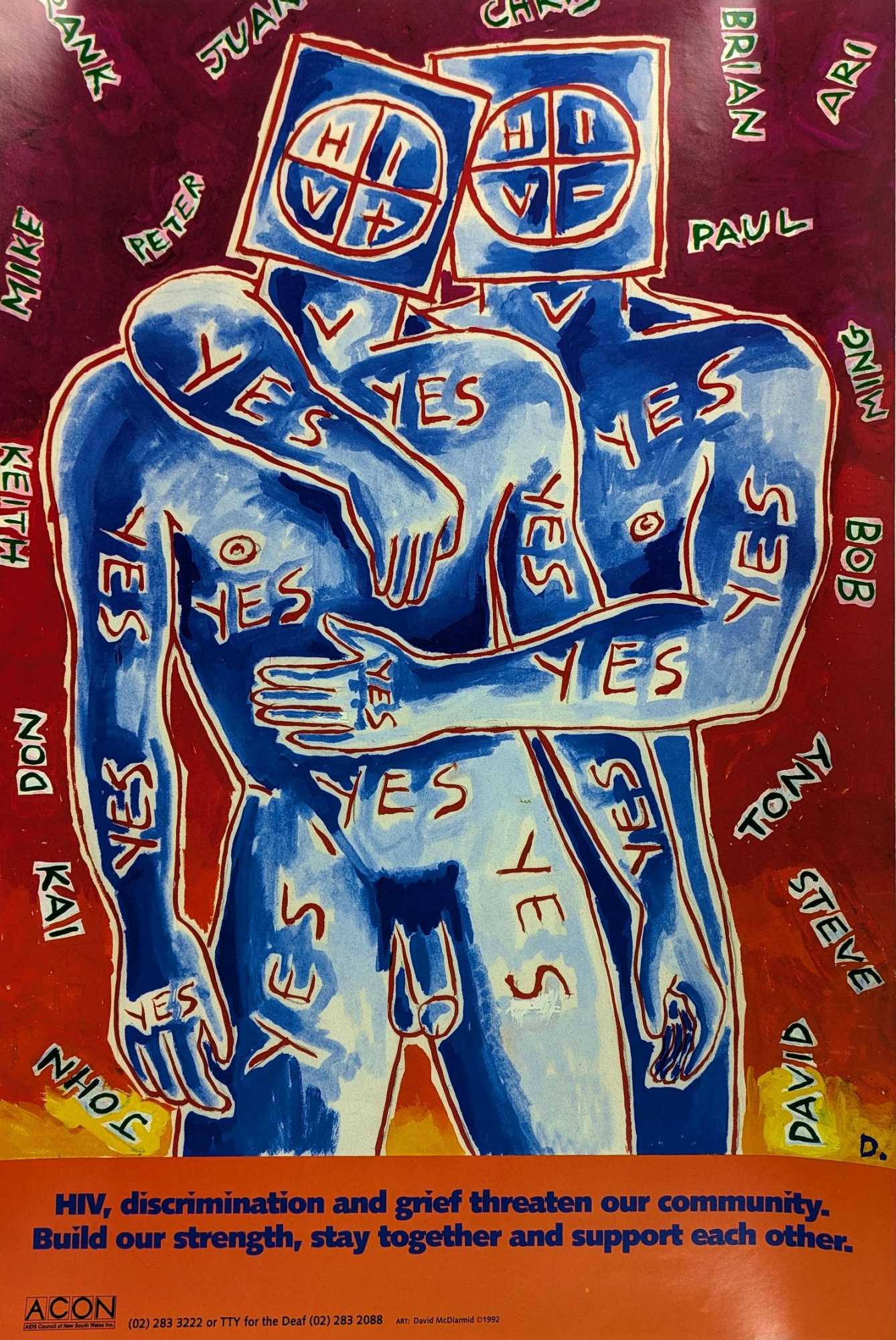 David McDiarmid - Complete Set of David McDiarmid's ACON AIDS Awareness Safe Sex / Injecting Posters