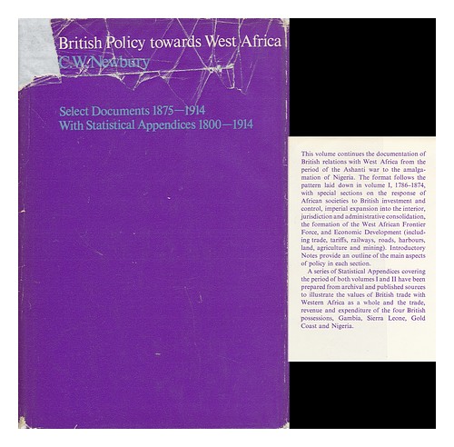NEWBURY, C. W. (COLIN WALTER) (1929-) (COMP. ) British Policy Towards West Afric - Zdjęcie 1 z 1