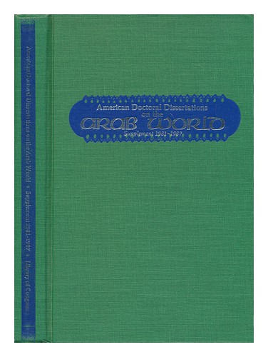 SELIM, GEORGE DIMITRI (1931- ) American doctoral dissertations on the Arab world - Picture 1 of 1