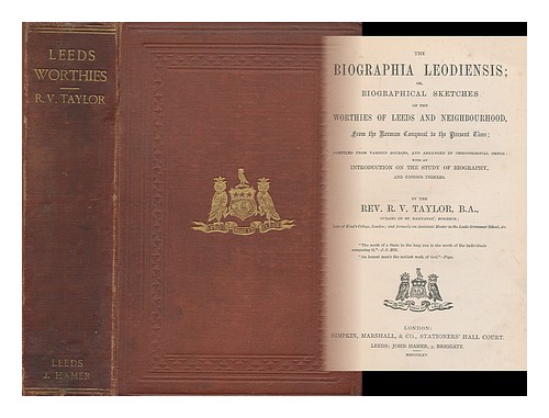 Image of TAYLOR  RICHARD VICKERMAN The biographia leodiensis  or  Biographical sketches o