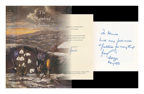 RAINBIRD, GEORGE The Rainbird archive : an autobiographical bibliography / by Ge - Picture 1 of 1