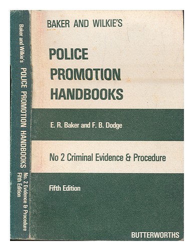 BAKER, E. R. (EDWARD RONALD) Criminal evidence and procedure 1976 Paperback - Afbeelding 1 van 1