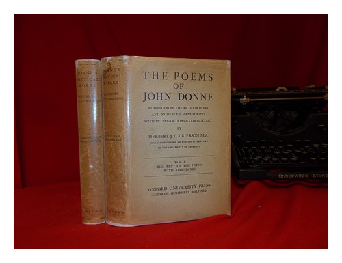 Image of DONNE  JOHN (1572-1631) The poems of John Donne / John Donne. vol 2  introductio