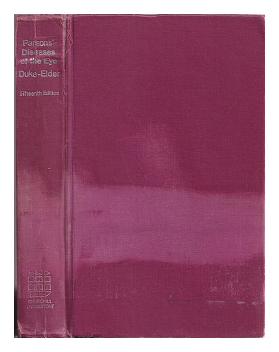 DUKE-ELDER, STEWART (1898-1978) Parsons' Diseases of the eye 1975 Hardcover - Zdjęcie 1 z 1