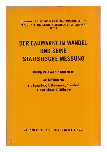 HEINZ FREITAG, KARL Der Baumarkt im Wandel und seine statistische Messung 1975 P - Picture 1 of 1