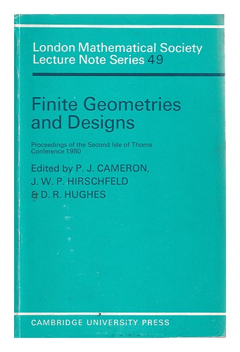 ISLE OF DORNS KONFERENZ (2. : 1980) Endliche Geometrie und Entwürfe: Verfahren - Bild 1 von 1
