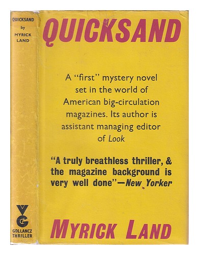 LAND, MYRICK (1922-1998) Quicksand / by Myrick Land 1970 Hardcover - Picture 1 of 1