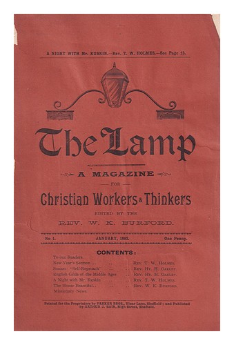 REV. W K BURFORD The Lamp : a magazine for Christian Workers & Thinkers / edited - Afbeelding 1 van 1