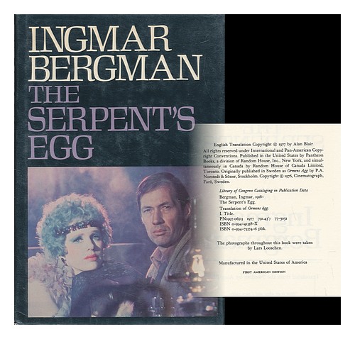 BERGMAN, INGMAR (1918-) The Serpent's Egg : a Film / by Ingmar Bergman ; Transla - Picture 1 of 1