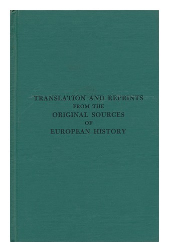 FAIRLEY, WILLIAM (ED.) Traductions et réimpressions des sources originales de E - Photo 1/1